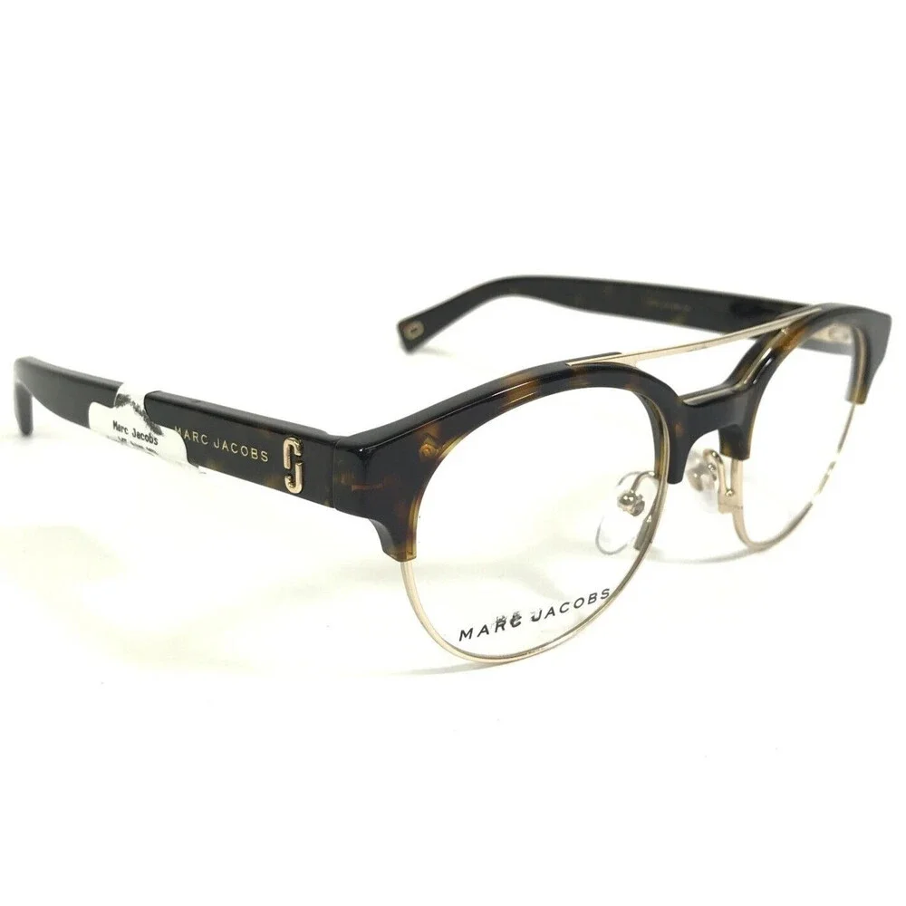 Marc Jacobs Eyeglasses Frames 316 086 Tortoise Gold Round Full Rim 49-20-145